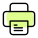 Office working printer isolated on a white background icon