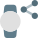 disponibilidade de recurso de compartilhamento externo no telefone conectado-smartwatch-smartwatch-color-tal-revivo icon