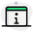 Info Logotype isolated on a web browser icon