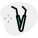 牙科手术用外部夹子，隔离在白色牙科绿色绿色tal-revivo 上 icon