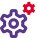 Cogs used for setting and mantinance in computer operating system icon