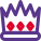 Royal kingdom crown with jewels embedded layout icon