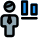 Button alignment of a word document for an businessman to adjust icon