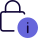 Locking info on a system isolated on a white background icon