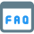 FAQ on a several website under landing page template icon