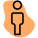 Male toilet sign with stickman logotype banner icon