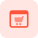 Online e-commerce website with a shopping trolley web browser page icon