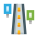 Road banners icon