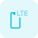 LTE generation cellular connectivity network facility on smartphone icon