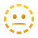 emoji con faccia a linea tratteggiata icon