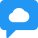 Customer support of cloud storage provider with chat bubble icon