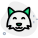 Happy smiling fox face with eyes closed emoji icon