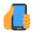 mão-com-pele-de-smartphone-tipo-3 icon