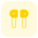 Bluetooth enabled pair of earphones to be connected wirelessly icon