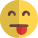 Tongue-out smiling emoji with eyes closed expression icon