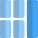 Right bar strip with grid lines parting sections icon