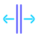 Fractionnement horizontal icon