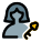 Key for access to the storage by a single user icon