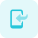 Smartphone backup facility to external memory isolated on a white background icon