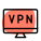 Desktop virtual private network for secured internet connectivity icon