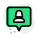 Businesswoman chat messenger application function layout icon