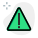 Triangular signboard with exclamation mark signal warning icon