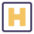 Hospital letter H logotype sign board outdoor icon