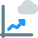 Line chart infographics on the cloud network icon