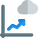 Line chart infographics on the cloud network icon