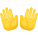 emoji mains ouvertes icon