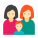 家庭两名女性皮肤类型 1 icon