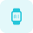 Artificial intelligence Technology under smartwatch isolated on a white background icon