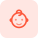 Smiling baby pictorial representation for internet messenger icon