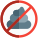 No dogs poop to be left on ground for cleanness and hygiene icon