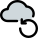Reload cloud content with refresh arrow button icon