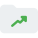 Line graph archive folder isolated on a white background icon