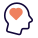 Psychology department for emotions and brain development icon