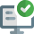 Checklist with check mark for the content available on internet icon