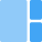 Right content block with splitting left side into two icon