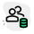 Database of multiple employers for data analysis work icon