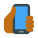 스마트폰을 든 손-피부타입-5 icon