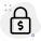 Secure online payment ssl protection, money security icon