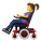 donna su sedia a rotelle motorizzata icon