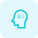 Artificial intelligence with a head Logotype isolated on a white background icon