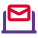 New mail on laptop icon