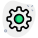Tooth gear setting logo in computer operating system icon