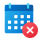 Calendar Delete icon