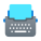 Typewriter With Paper icon