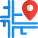 Map location of consignee parcel delivery method icon