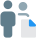 Multiple community user sharing a single file on an online server icon